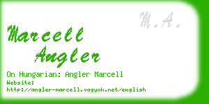 marcell angler business card